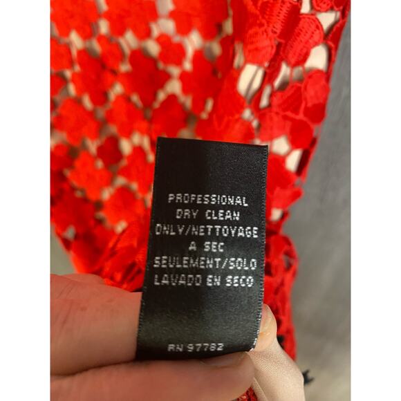 Jill Stuart Cherry Lace Midi Dress women's 8 - Picture 6 of 6